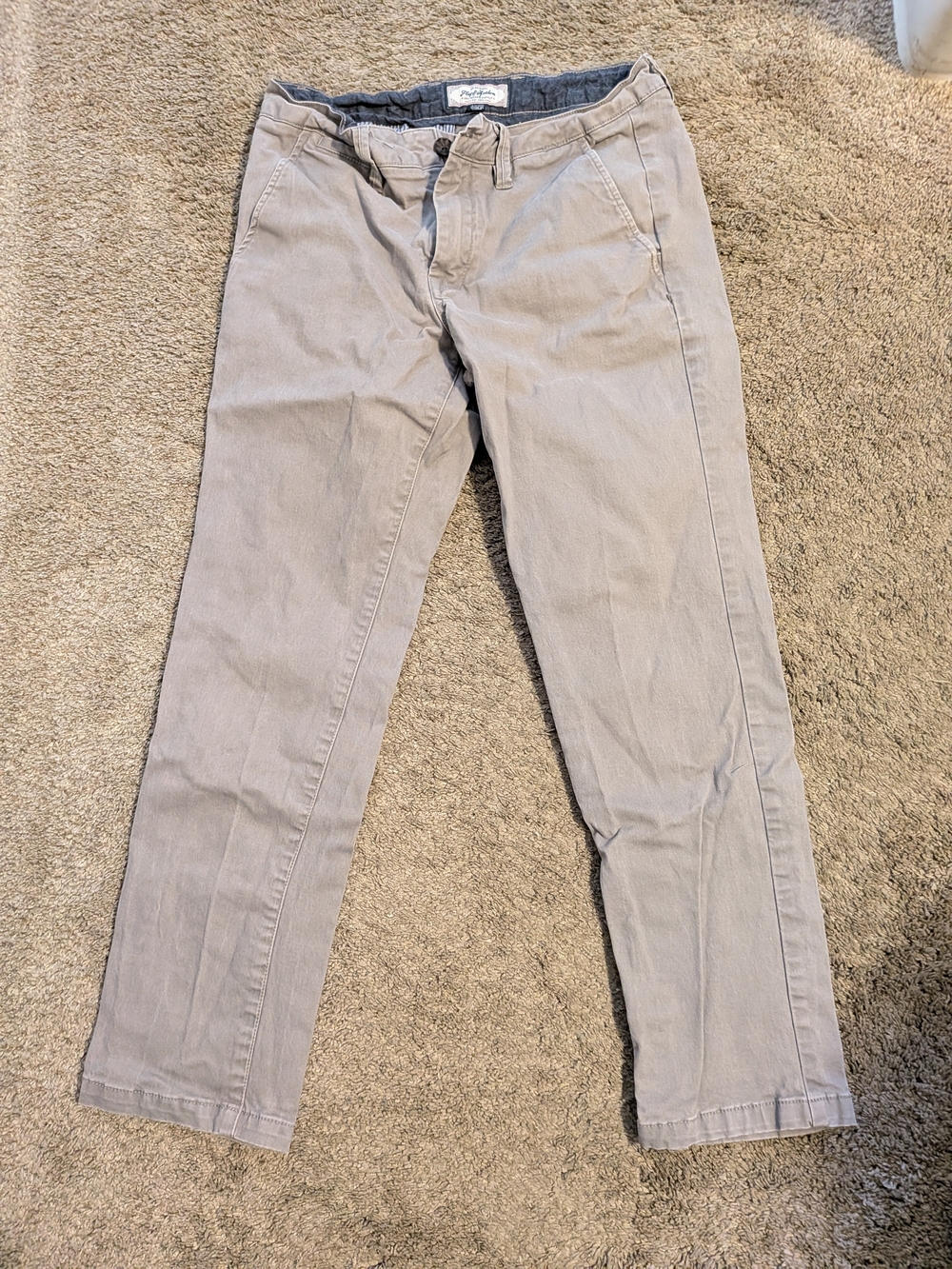 Men's Slim Straight Chino Pants - Light Gray
